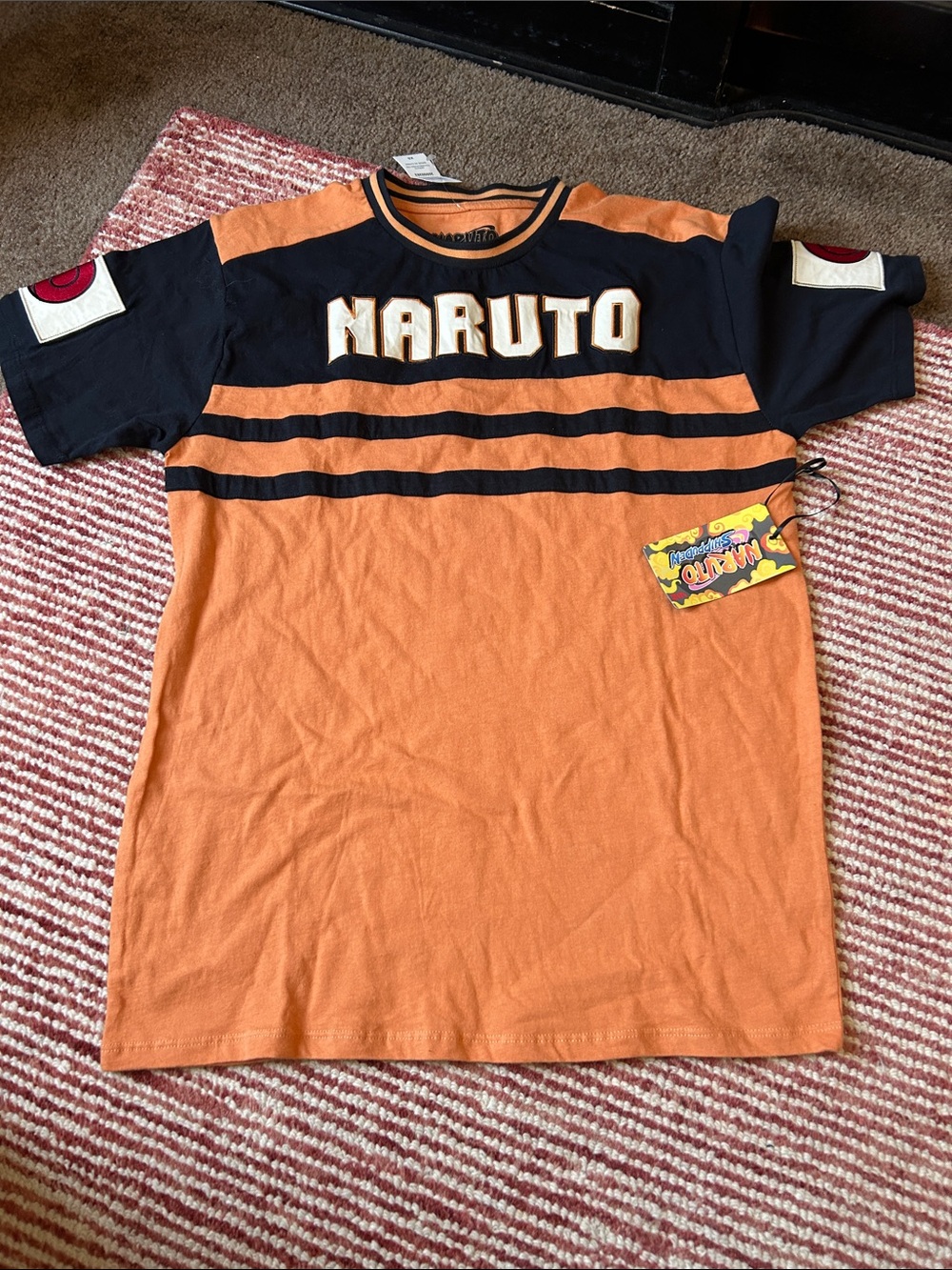 Naruto Short-Sleeve Graphic Tee in Orange and Black